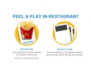 Peel & Play in McDonalds Restaurant