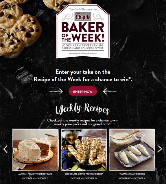 Hershey’s CHIPITS Baker of the Week Sweepstakes