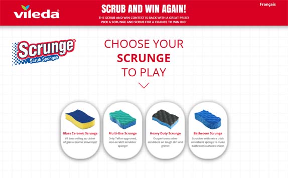 Scrunge Scrub and Win with Vileda Contest