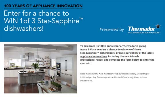 Thermador 100 Years Of Appliance Innovation Contest With House & Home