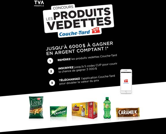 Concours TVA Les produits vedettes Couche-Tard