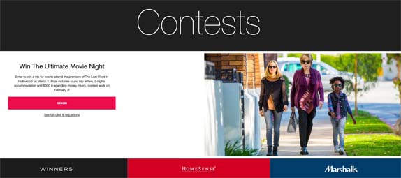 TJX Canada STYLE+ The Last Word L.A. Premiere Experience Contest