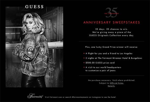 GUESS 35th Anniversary Sweepstakes