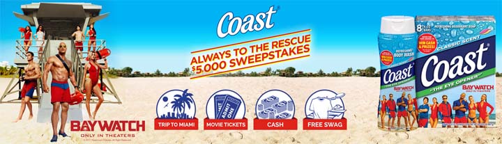 Coast Soap $5,000 Always to the Rescue Sweepstakes