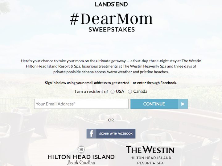 Lands’ End #DearMom Sweepstakes