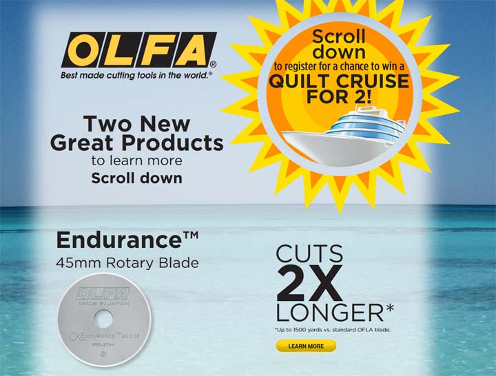 OLFA Quilt Cruise for 2 Sweepstakes
