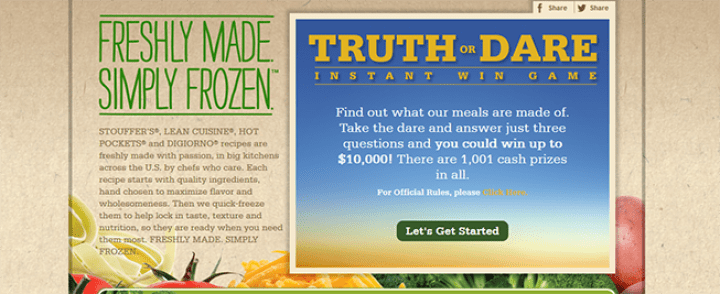 truth or dare instant win