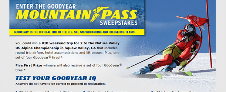 goodyear sweepstakes