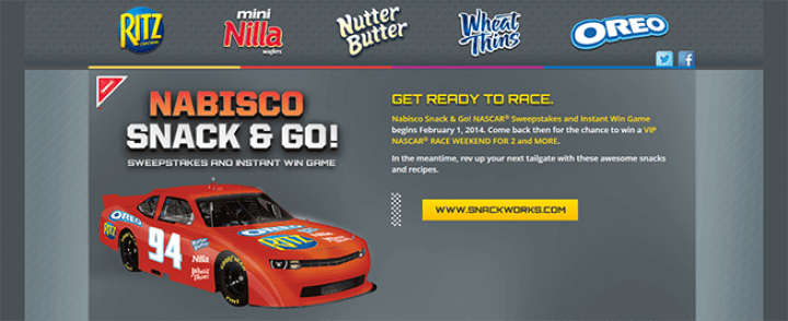 nabisco nascar sweepstakes