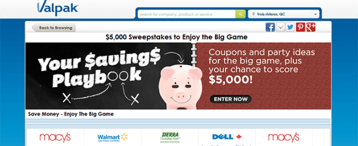 valpak sweepstakes