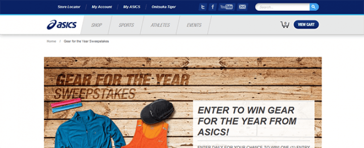 asics sweepstakes