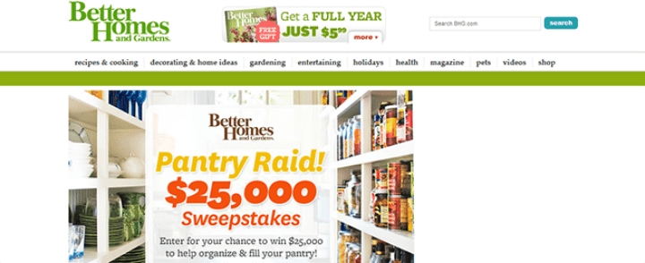 better homes sweepstakes