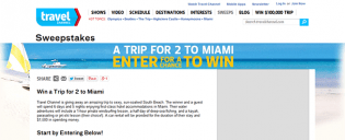 travel sweepstakes