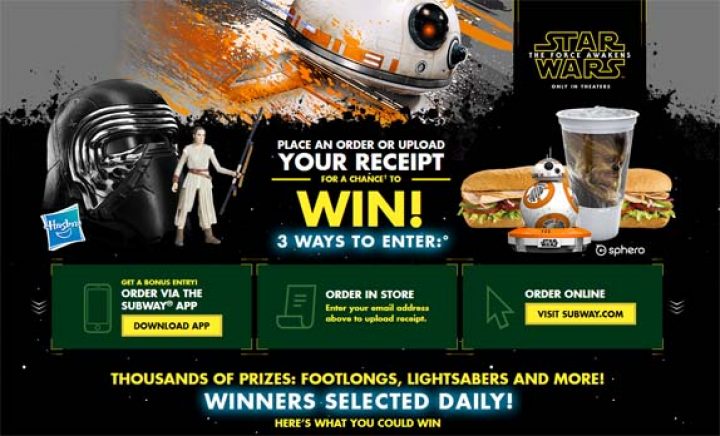 subway star wars promo