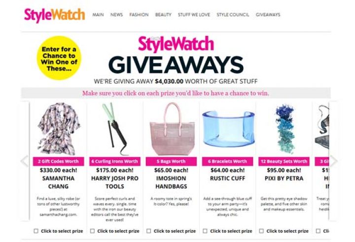 stylewatch giveaways