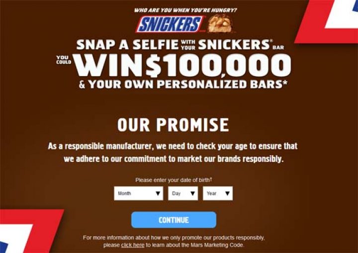snickers contest