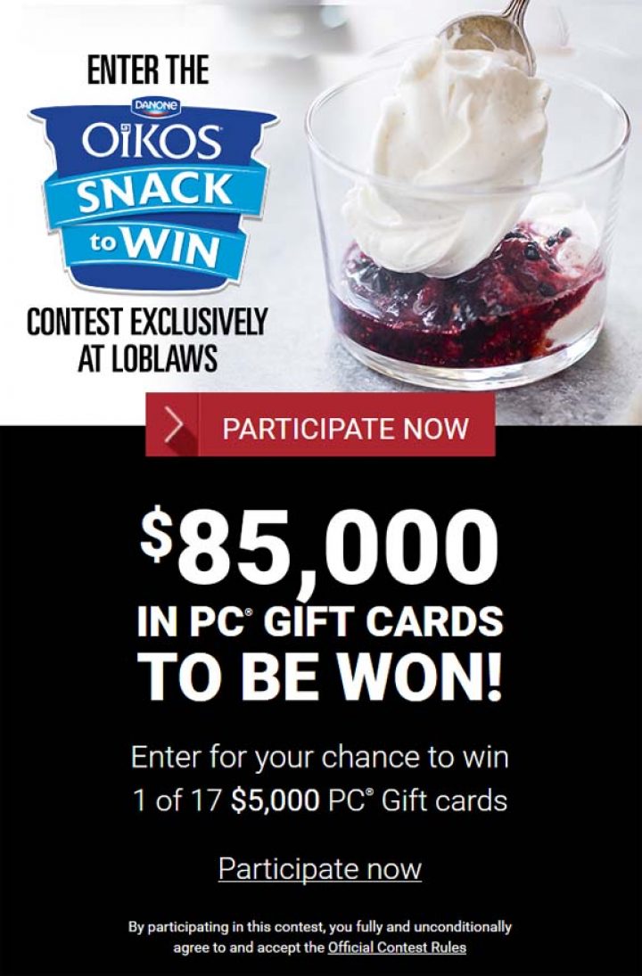 oikos snack to win loblaws