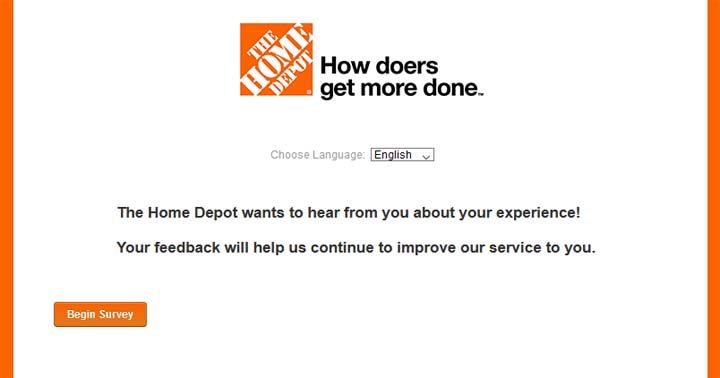 Home Depot Survey Customer Satisfaction Sweepstakes