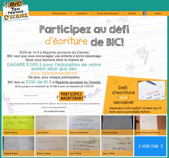 Concours Défi d’écriture de BIC