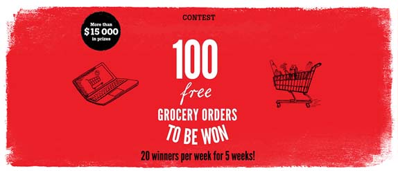 IGA 100 free grocery orders to be won Contest