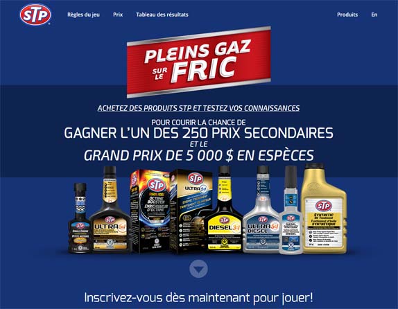 Concours STP Pleins gaz sur le fric