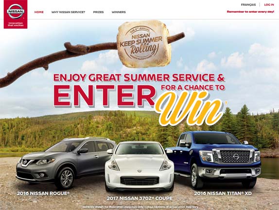 Nissan Keep Summer Rolling Service Sweepstakes