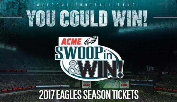 ACME Markets/Philadelphia Eagles SWOOP In and Win Sweepstakes & ACME Markets/Philadelphia Eagles Kick Off Kid Sweepstakes