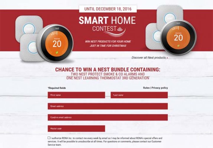 rona nest contest