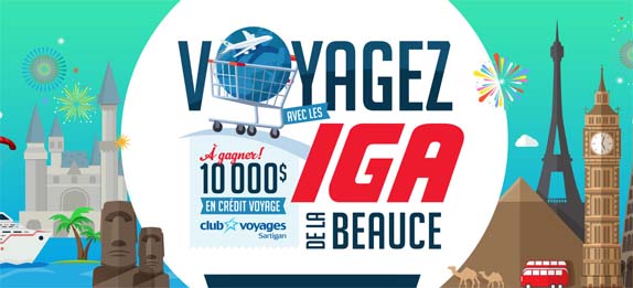 Concours Voyagez avec les IGA de la Beauce