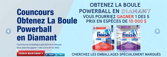 Concours Finish Obtenez la boule Powerball en diamant