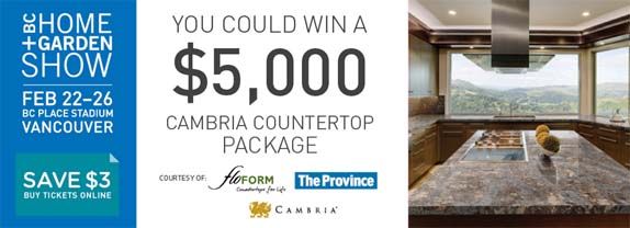 $5,000 Cambria Quartz Countertop Package Contest