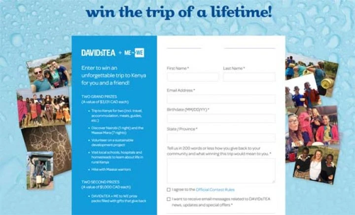 trip of a lifetime contest