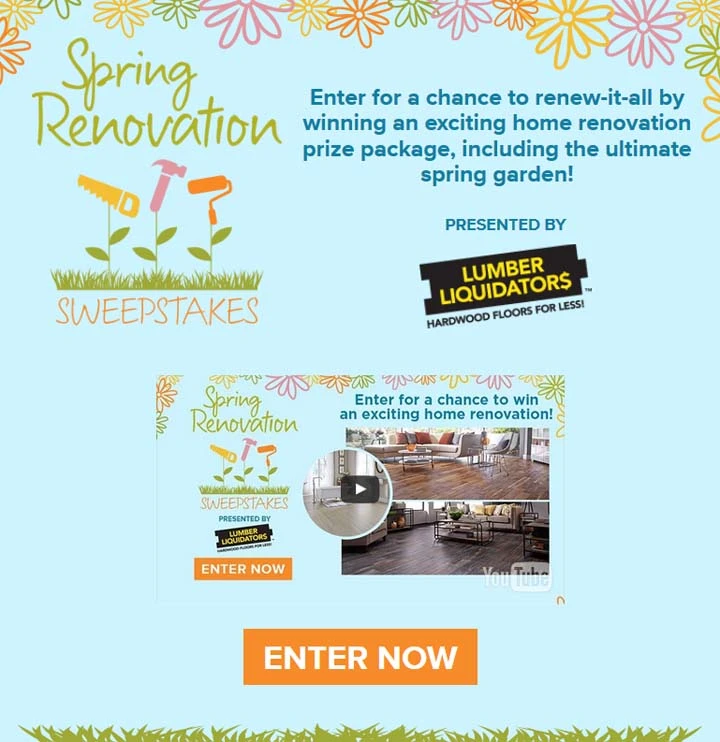 Hallmark Channel Spring Renovation Sweepstakes