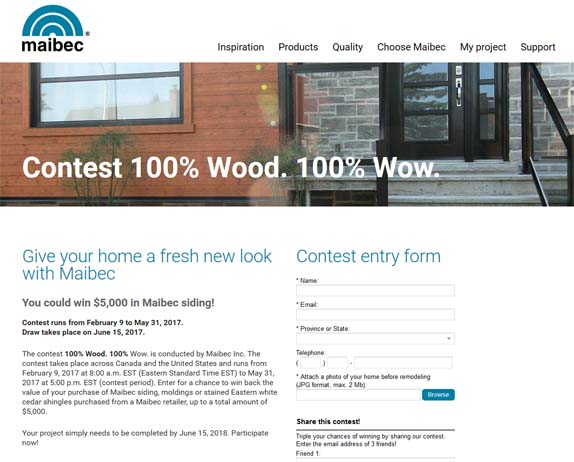 Maibec 100% Wood. 100% Wow. Contest