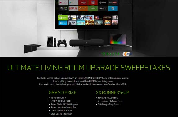 NVIDIA Ultimate Living Room Upgrade Sweepstakes