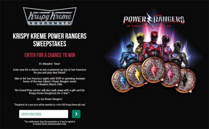 power rangers sweepstakes