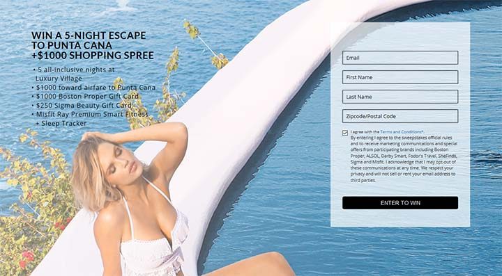 punta cana trip sweepstakes