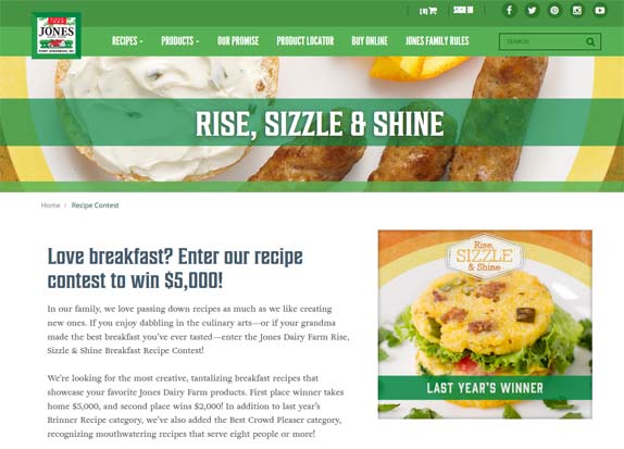 Rise, Sizzle & Shine Breakfast Recipe Contest