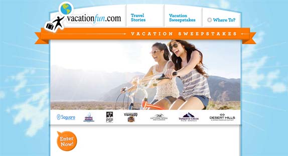 Vacation Fun Palm Springs California Sweepstakes