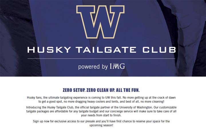 Husky Tailgate Club Sweepstakes