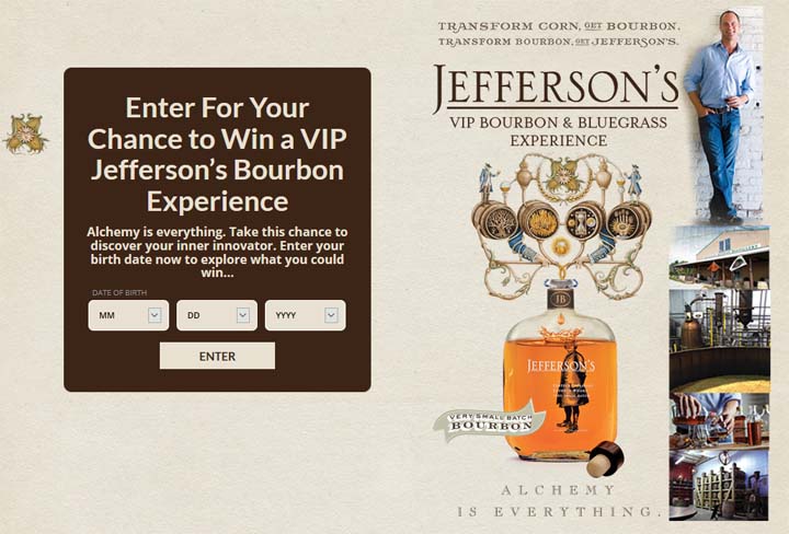Jefferson’s VIP Bourbon & Bluegrass Experience Sweepstakes