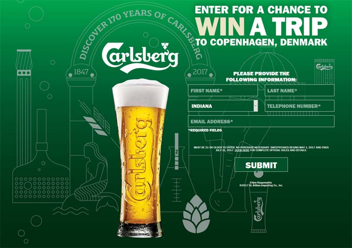 Carlsberg 170th Birthday Sweepstakes