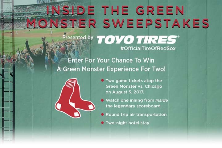 inside the green monster sweepstakes