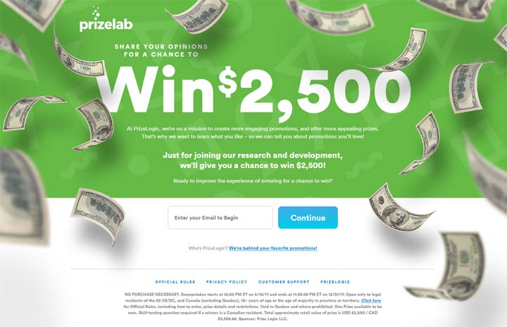 PrizeLab Sweepstakes