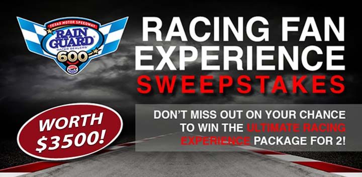 rainguard racing fan experience sweepstakes