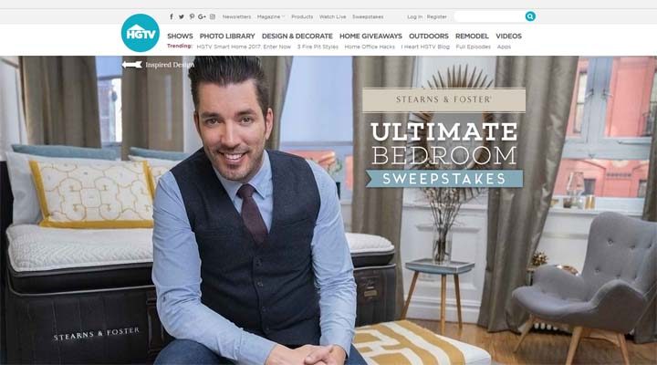 hgtv ultimate bedroom sweepstakes
