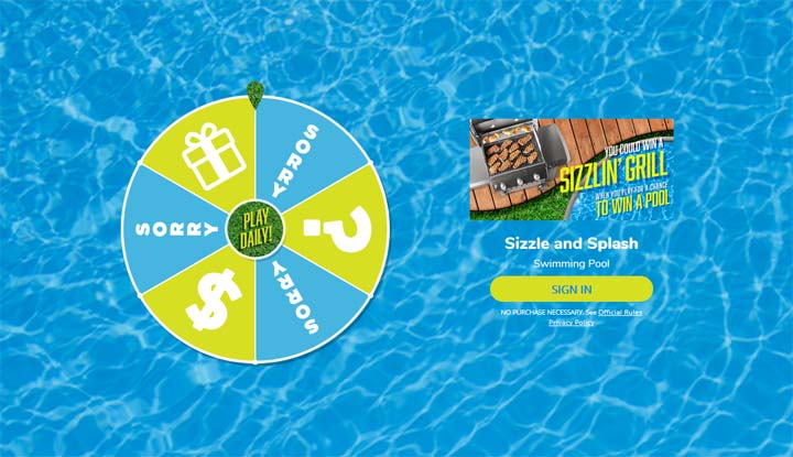 Shop Your Way Sizzle and Splash Instant Win Game