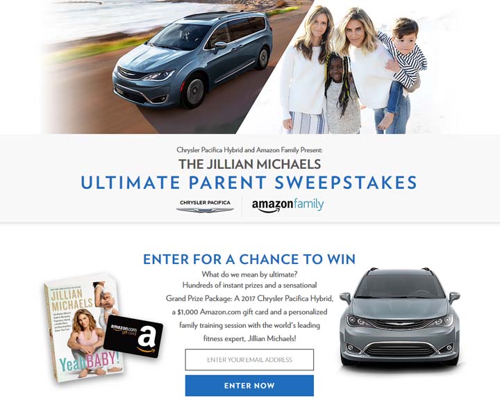 Jillian Michaels Ultimate Parent Sweepstakes