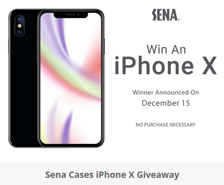 SenaCases.com iPhone X Giveaway Sweepstakes  Sweepstakes PIT