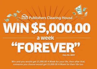 PCH $5,000.00 A-Week "Forever" Giveaway No. 8800